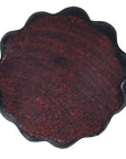 1" Hilason Plain Scalloped Leather Rosette Concho Saddle Dark Brown