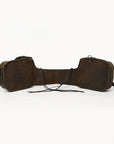 Hilason Soft Leather Horse Saddle Bag Dark Brown