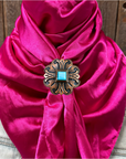 35X35" Solid Fuchsia Wild Rag / Scarf WRS12 - Western Concho Wild Rag Slides - Assorted
