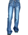 SIGNATURE TROUSERS - SILVER WASHED METALLIC