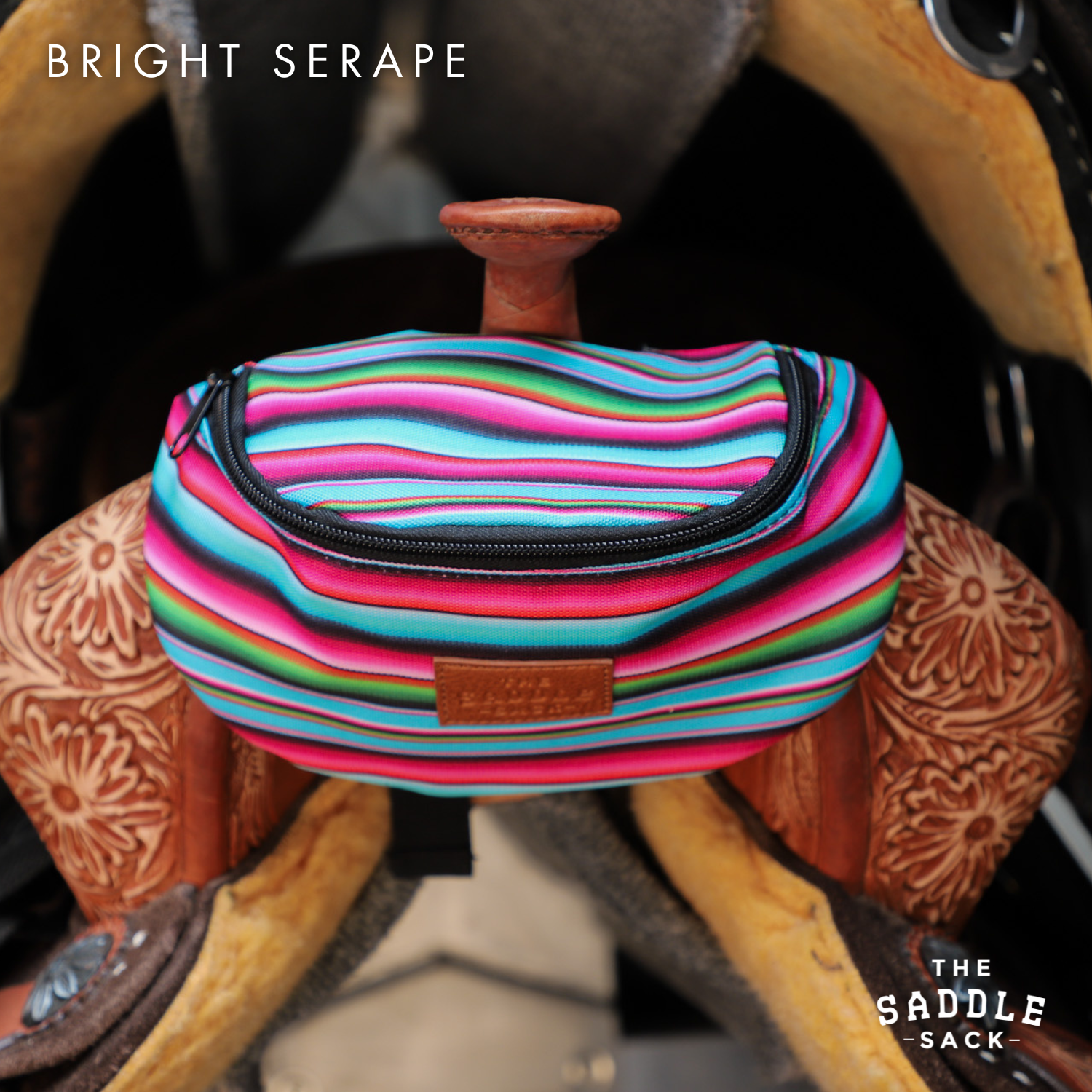 Compact Clip On Saddle Bag With Zipper Closure