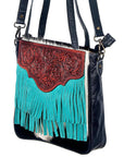 ADBG304 American Darling Hand Tooled Genuine Leather Women Bag Western Handbag Purse