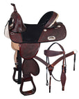 Western Horse Saddle Hilason Treeless Genuine American Leather Trail Tack