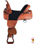 Hilason Western Horse  Treeless Trail Barrel American Leather Saddle Tack