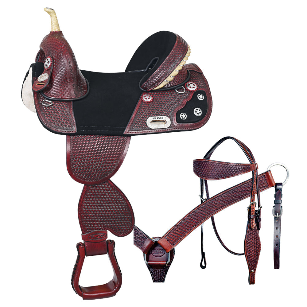 Hilason Western Horse Saddle Treeless American Leather Trail Barrel Tack