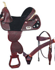 Hilason Western Horse Saddle Treeless American Leather Trail Barrel Tack