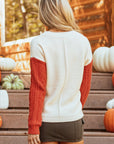 Evelyn Patched Drop Shoulder Sweater