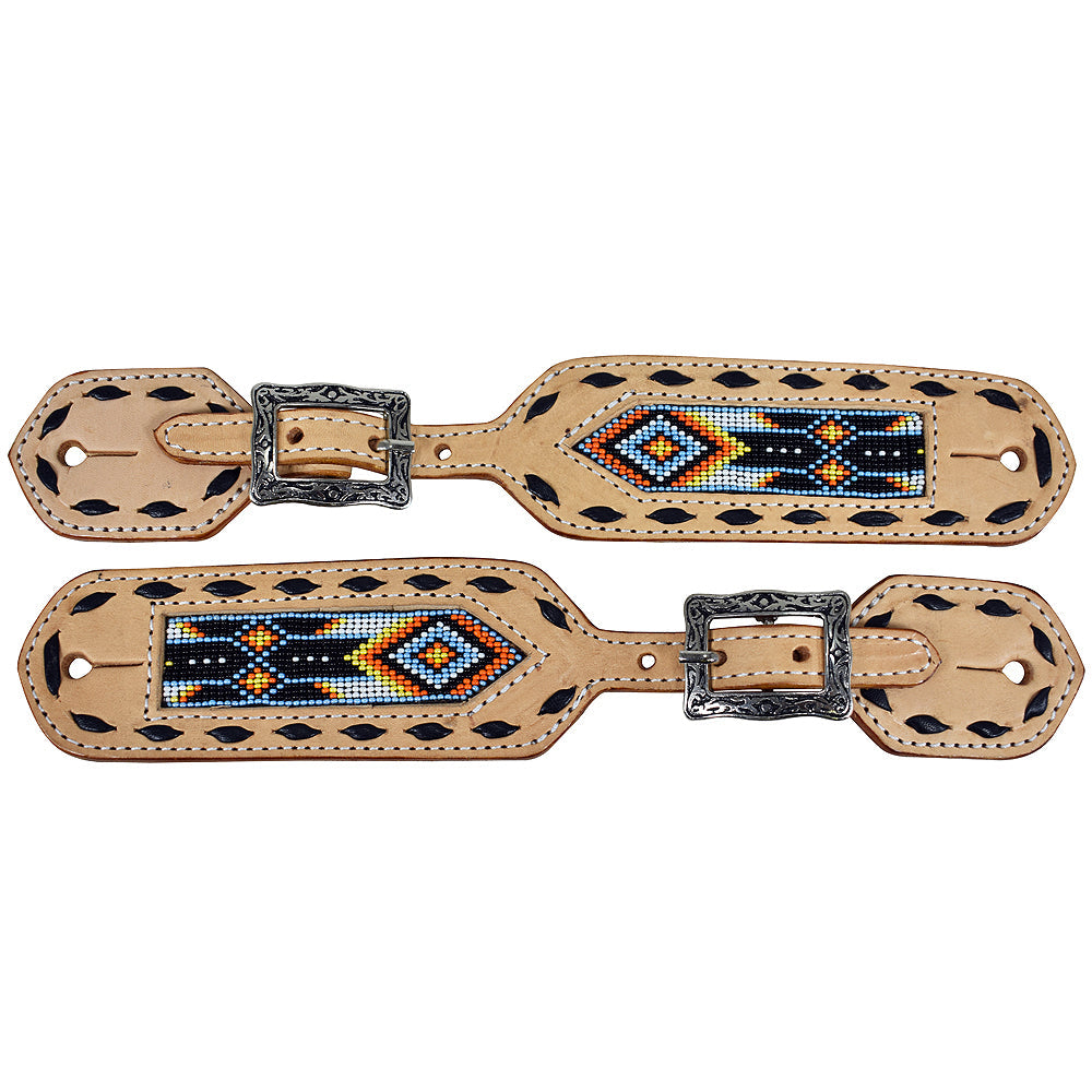 Hilason Western Cowboy Cowgirl Heavy Duty Genuine Leather Slobber Straps Black