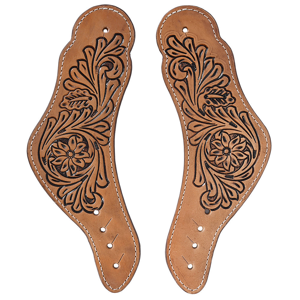 Hilason Western Cowboy Cowgirl Heavy Duty Genuine Leather Slobber Straps Black