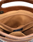 ADBGS160BRW American Darling Hand Tooled Hair On Genuine Leather Women Bag Western Handbag Purse