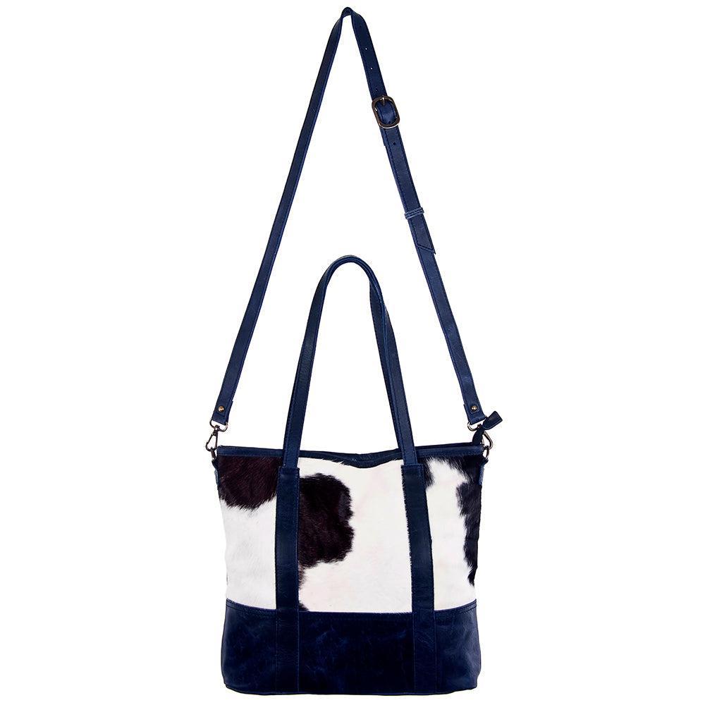 American Darling ADBGS162BKW Tote Hair On Genuine Leather Women Bag Western Handbag Purse
