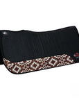 Contoured Western Saddle Pad Featuring Premium Wool Felt And Durable Leather Border