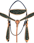 Western Horse Headstall Breast Collar Set Tack American Leather  Hilason