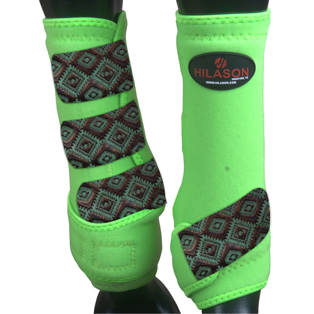 Large Hilason Horse Medicine Sports Boots Rear Hind Leg