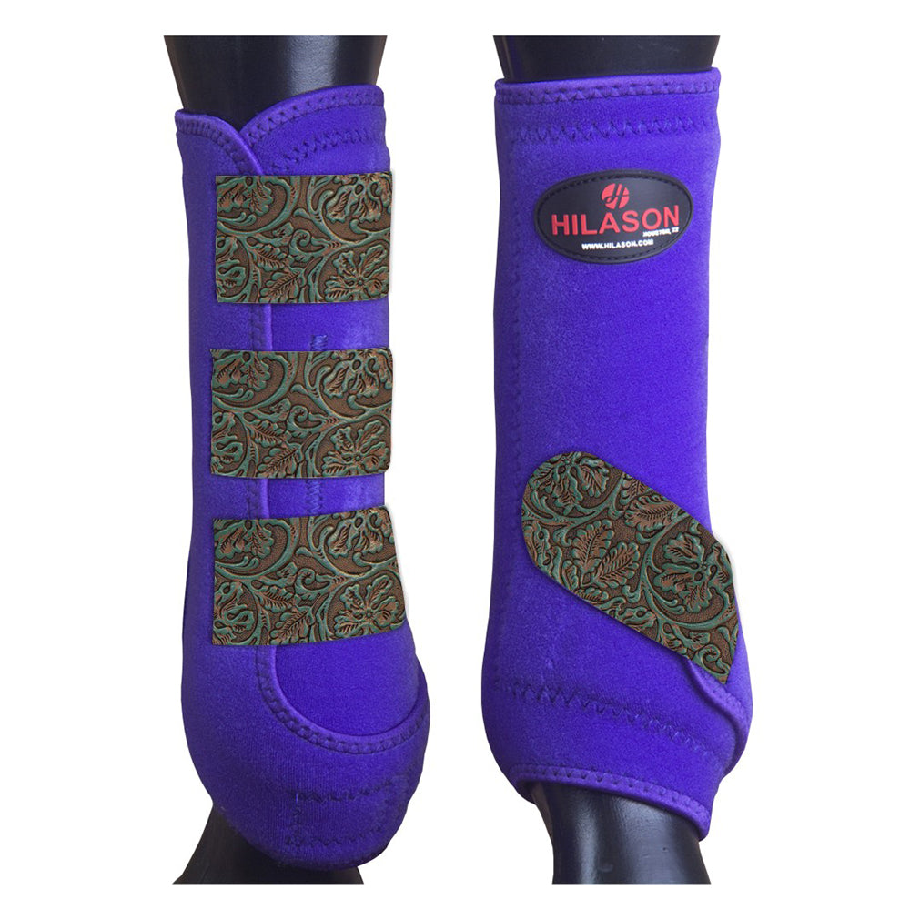 Large Hilason Horse Medicine Sports Boots Rear Hind Leg