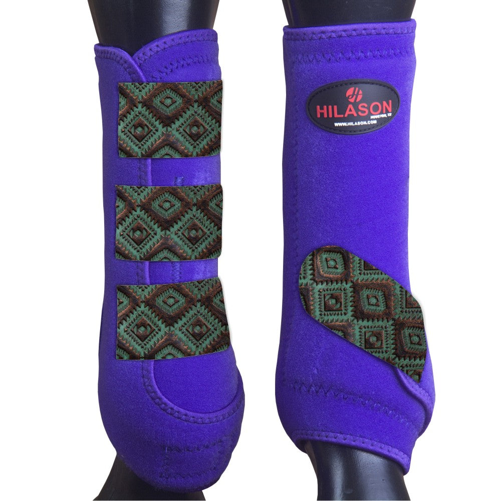 Large Hilason Horse Medicine Sports Boots Rear Hind Leg