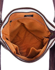 American Darling Messenger Hand Tooled Hair On Genuine Leather Women Bag Western Handbag Purse