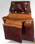 HILASON Leather Tool Bag Construction Handyman Farmers Organizer Storage Bags For Men Electrician Tools Home & Wood Work
