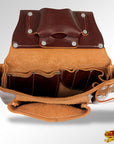 HILASON Leather Tool Bag Construction Handyman Farmers Organizer Storage Bags For Men Electrician Tools Home & Wood Work