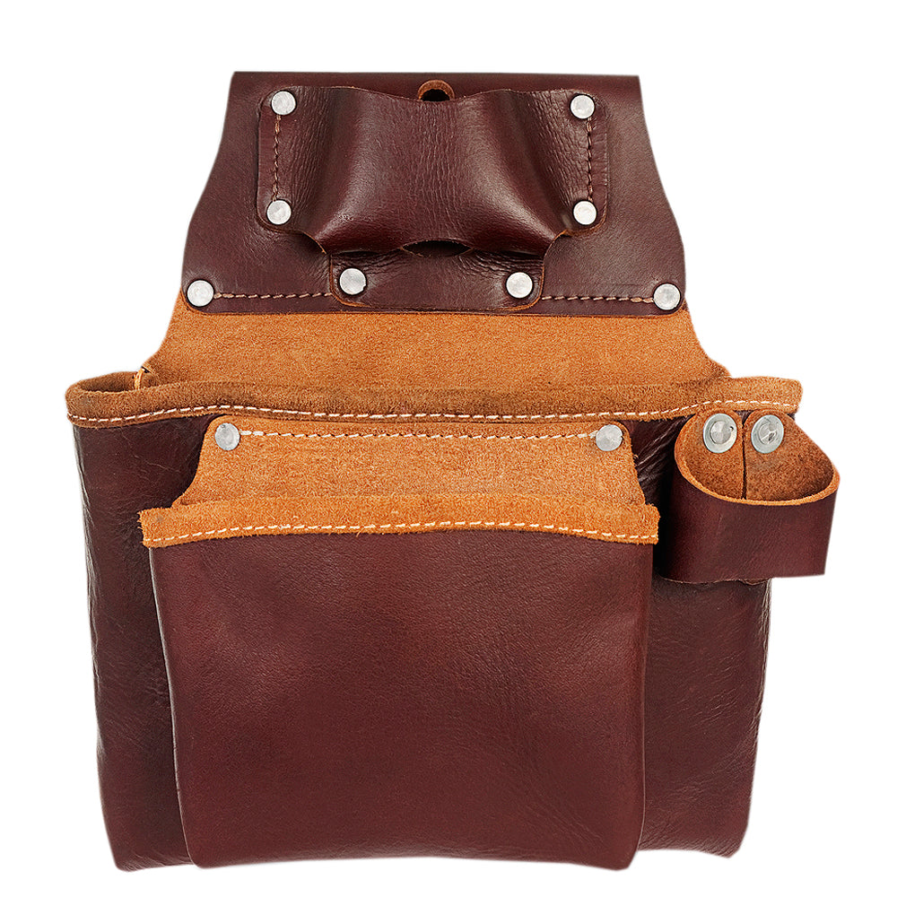 HILASON Leather Tool Bag Construction Handyman Farmers Organizer Storage Bags For Men Electrician Tools Home &amp; Wood Work