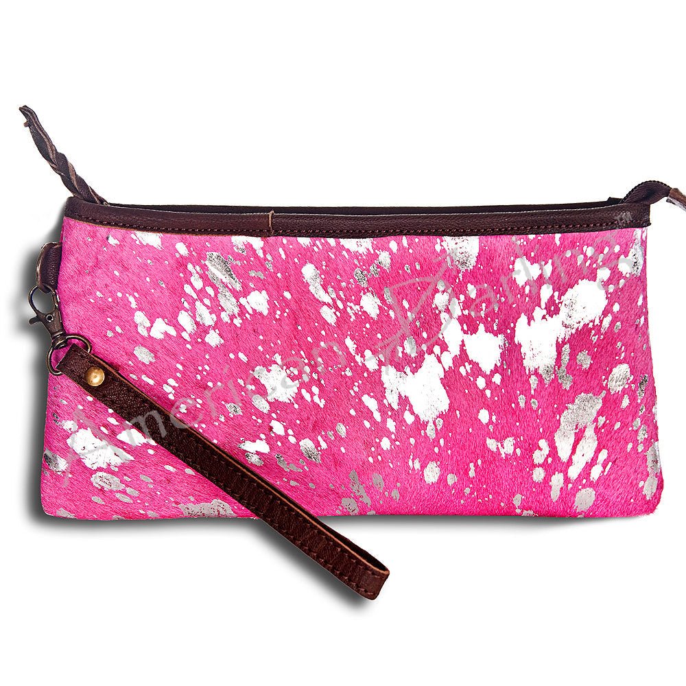 American Darling Wristlet Genuine Leather Women Bag W. Handbag Purse –