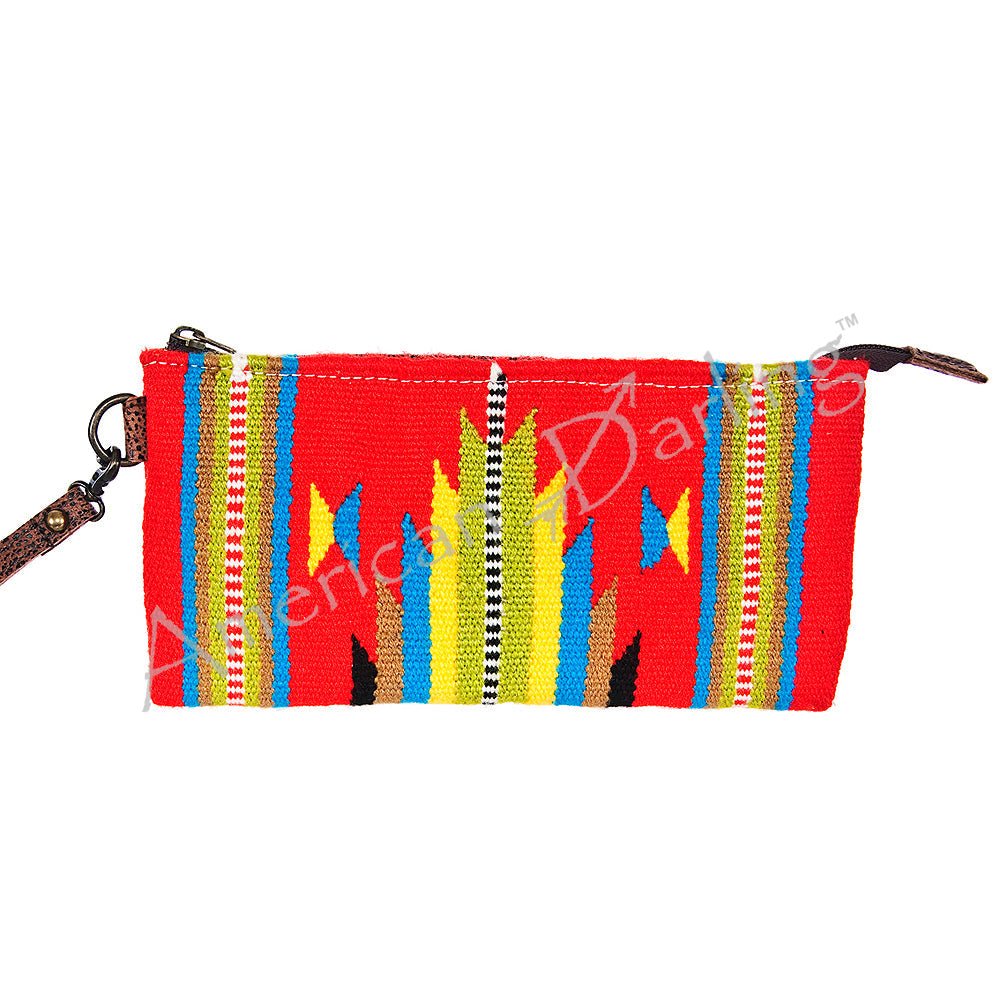 American Darling Wristlet Genuine Leather Women Bag W. Handbag Purse –