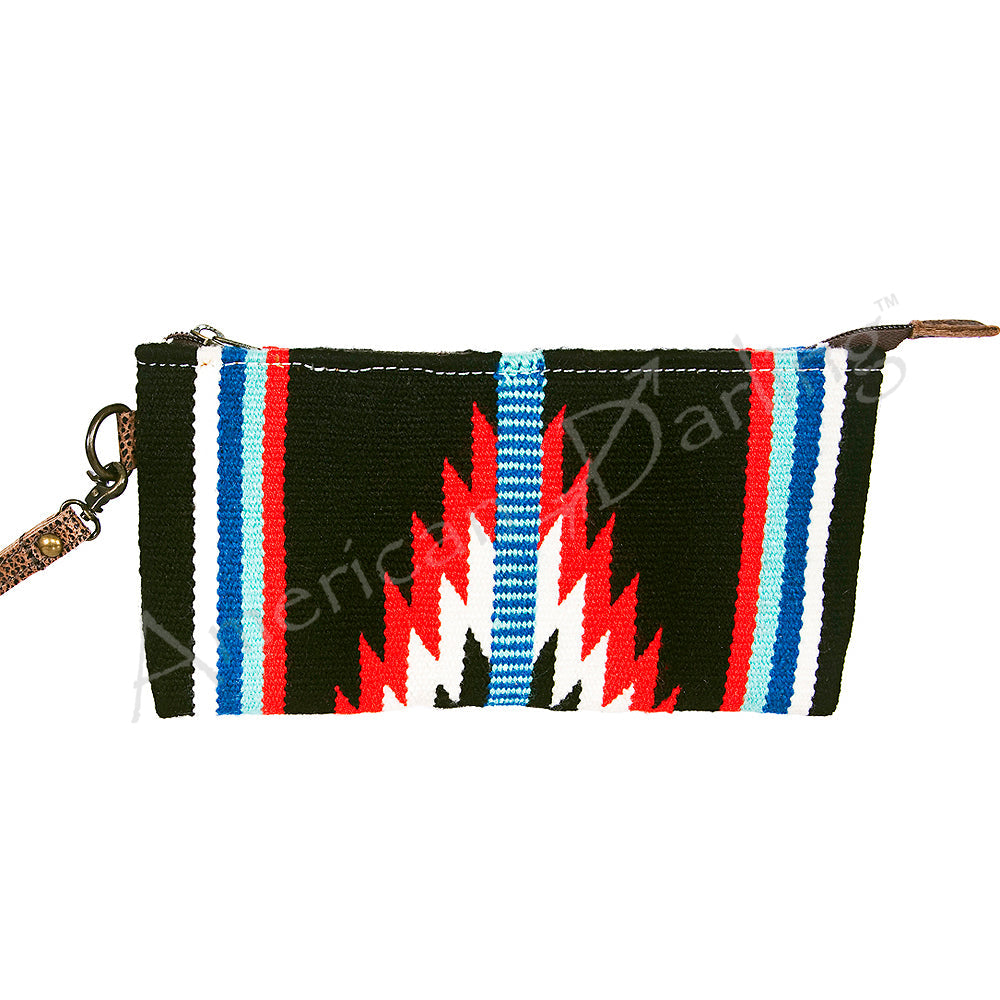 American Darling Wristlet Saddle Blanket Fabric Genuine Leather Western Women Bag | Handbag Purse | Women Wristlet | Wristlet Wristlet | Travel Wristlet | Leather Wristlet | Clutch Wristlet