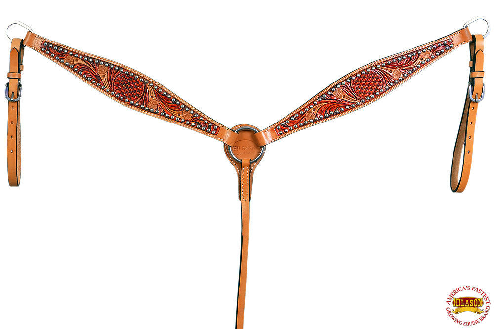 Hilason Western American Leather Horse Breastcollar Dual Tone