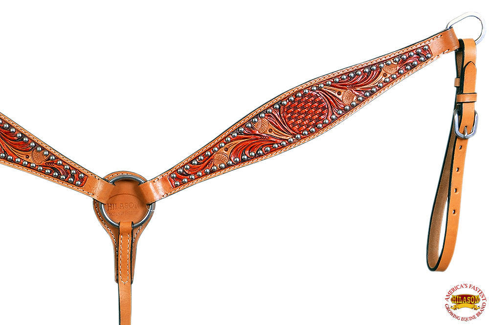 Hilason Western American Leather Horse Breastcollar Dual Tone