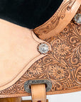 Rugged Western Trail Saddle With American Leather Flex Tree For Extended Journeys