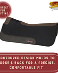 32X32Â  Hilason Western Contoured Horse Saddle Pad Wool Felt Square Black