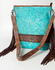 American Darling Messenger Hand Tooled Hair On Genuine Leather Women Bag Western Handbag Purse