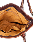American Darling Tote Bag Handcrafted from Hand Tooled Floral Carved Genuine Leather with YKK Zipper
