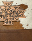 American Darling ADBG330BRWBR Tote Hair-On Genuine Leather Women Bag Western Handbag Purse