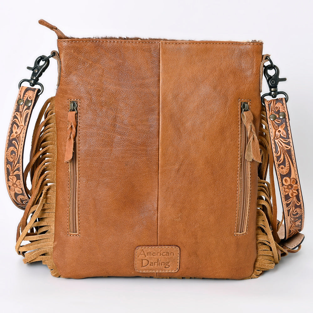 American Darling ADBGS192ACGO Messenger Hair On Genuine Leather Women Bag Western Handbag Purse