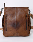 American Darling Messenger Hand Tooled Hair On Genuine Leather Western Women Bag Handbag Purse | Cute
