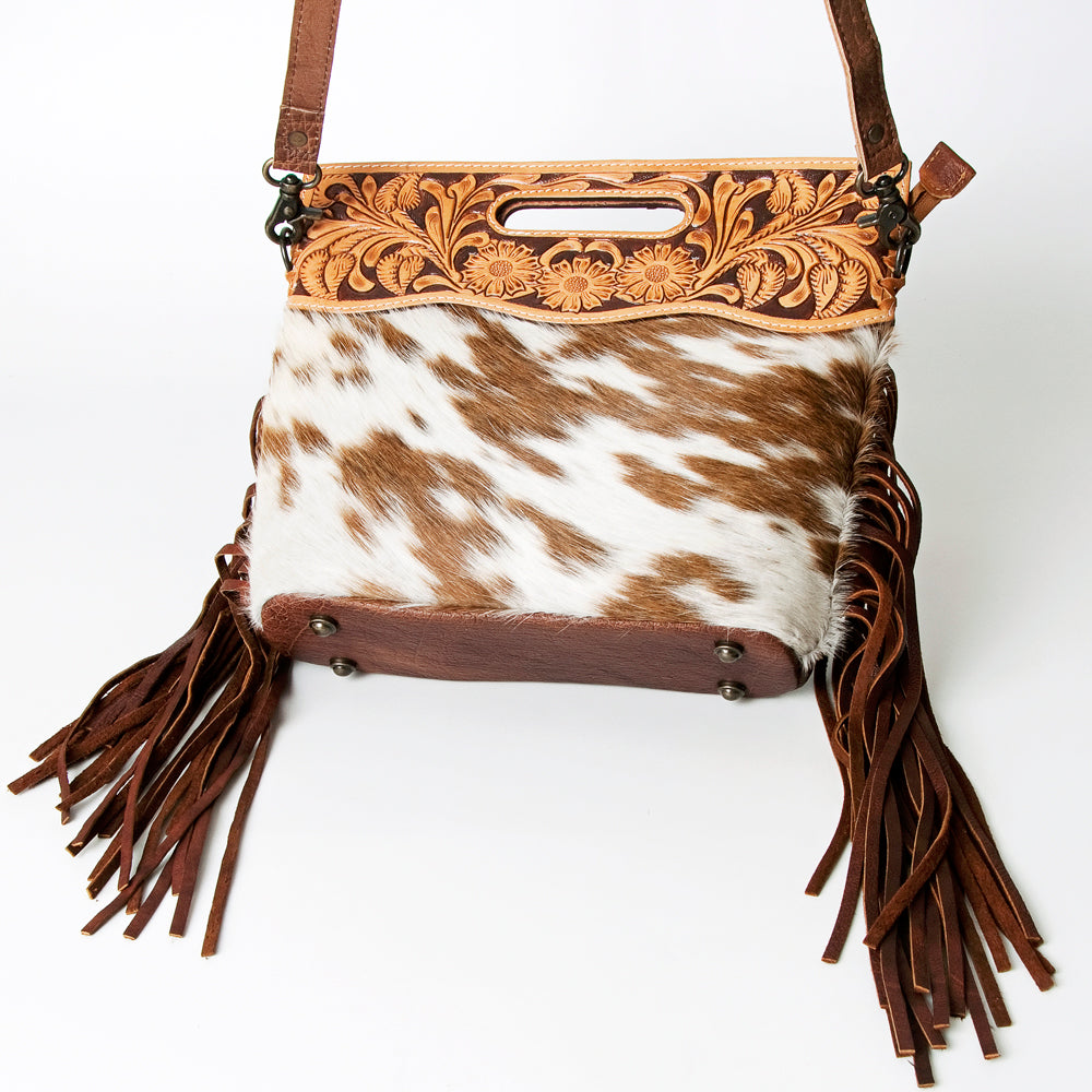American Darling Clutch Hand Tooled Hair on Genuine Leather Western Women Bag Handbag Purse | Purses for Cute