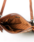 American Darling Clutch Hand Tooled Hair on Genuine Leather Western Women Bag Handbag Purse | Purses for Cute