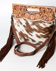 American Darling Clutch Hand Tooled Saddle Blanket Fabric Genuine Leather Western Women Bag Handbag Purse | Purses for Cute