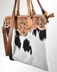 American Darling Cross Body Hand Tooled Hair On Genuine Leather Women Bag Western Handbag Purse
