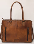 American Darling Briefcase Hand Tooled Genuine Leather Women Bag Western Handbag Purse