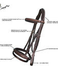 Replacement Crownpiece of ExionPro Pressure Relief Crown Raised Padded Jumping Bridle