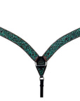 Hilason Western Horse Breast Collar Handtooled American Leather Black
