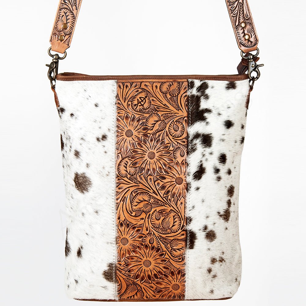 Premium Handcrafted Tooled Leather Crossbody Bag For Western Inspired Women Everyday