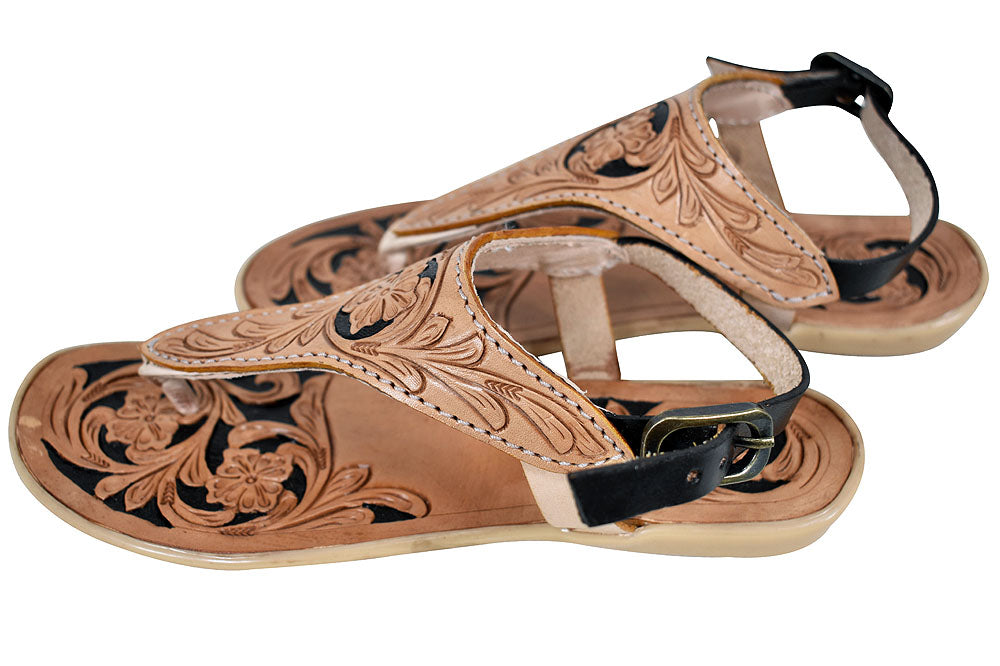 American Darling Hand Tooled Genuine Western Leather Sliper