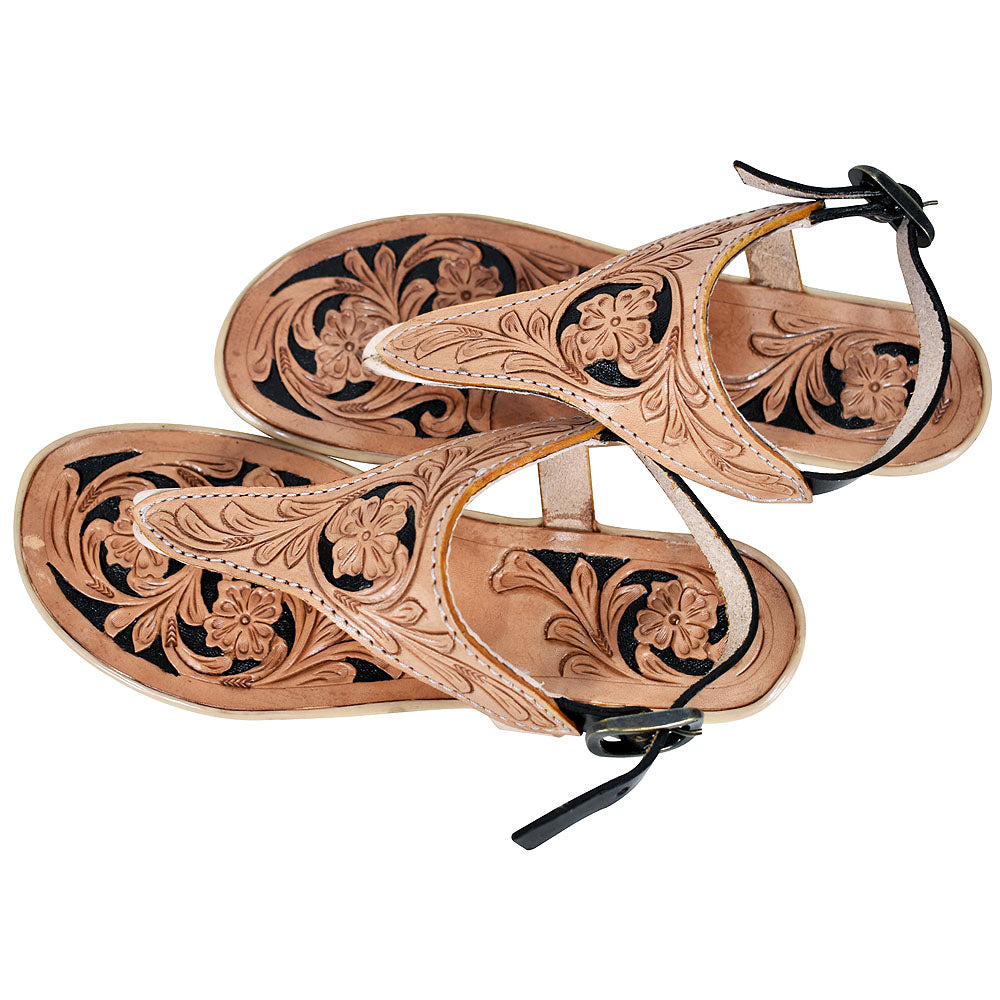 American Darling Hand Tooled Genuine Western Leather Sliper