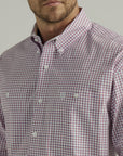 George Strait® Long Sleeve Button Down Two Pocket Plaid Shirt
