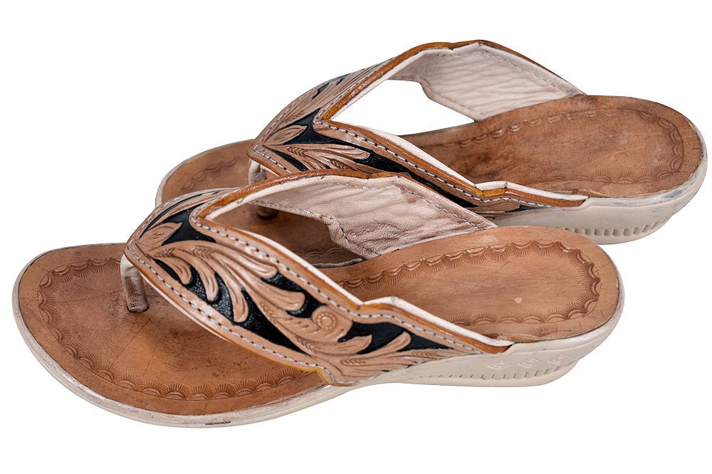 American Darling Hand Tooled Genuine W. Leather Sliper – Hilason