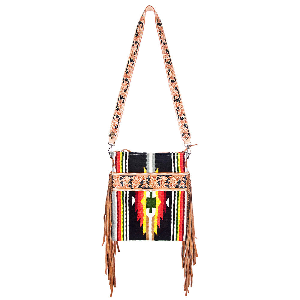 American Darling Cross Body Hand Tooled Saddle Blanket Genuine Leather Women Bag Western Handbag Purse
