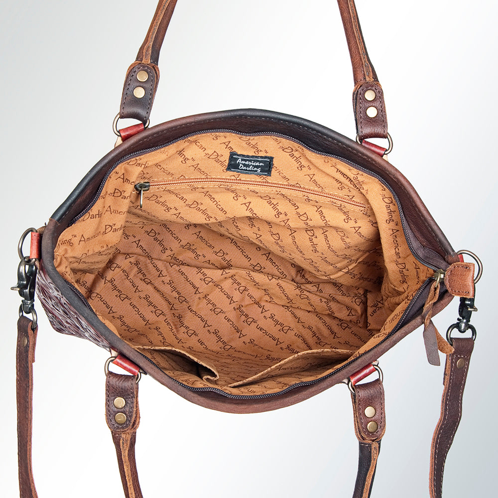 American Darling Tote Hand Tooled Genuine Leather Women Bag Western Handbag Purse